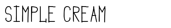 Simple Cream font preview